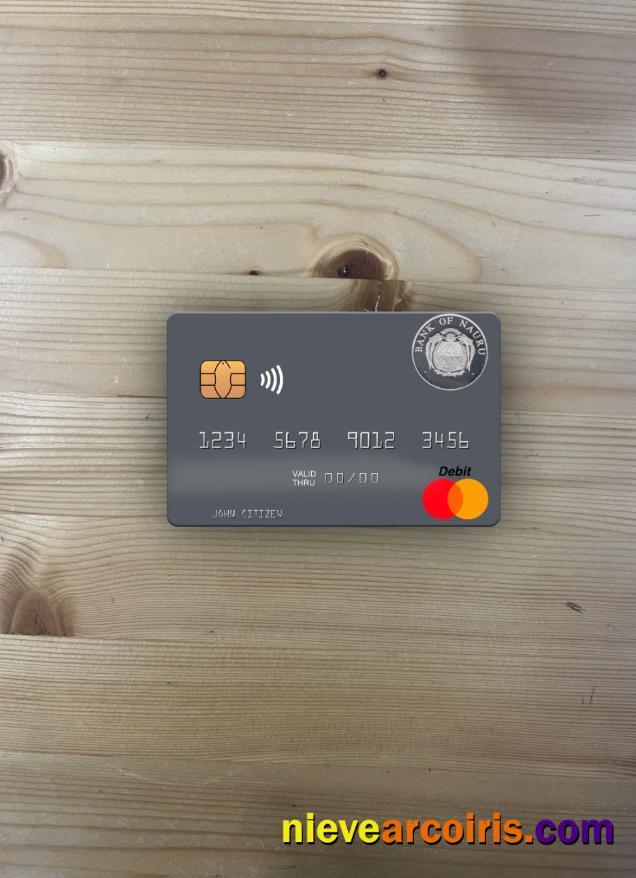 Nauru Bank of Nauru mastercard photolook